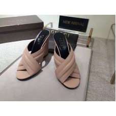 Gucci Spring 2016 lambskin Leather crossover sandal nude pink leather