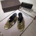 Gucci Spring 2016 lambskin Leather crossover sandal gold leather