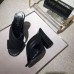 Gucci Spring 2016 lambskin Leather crossover sandal black leather