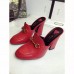 Gucci Princetown leather mule in hibiscus red 431947