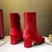 Gucci Velvet Ankle 55mm Heel Boot with Double G ‎524658 Red 2018