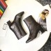 Gucci Leather Ankle 55mm Heel Boot with Double G ‎524658 Black 2018