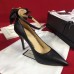 Gucci Heel 10cm Leather Pump Bow With Metal Bee 496590 Black 2018