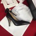 Gucci Heel 10cm Leather Pump Bow With Metal Bee 496590 Black 2018