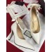 Gucci Heel 10cm Leather Pump Bow With Metal Bee 496590 White 2018