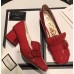 Gucci Heel 4.5cm Fringe Marmont Patent Leather Pumps 474510 Red