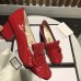 Gucci Heel 4.5cm Fringe Marmont Patent Leather Pumps 474510 Red