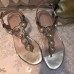 gucci Leather thong sandal 424085 LIGHT GOLD leather