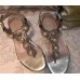 gucci Leather thong sandal 424085 LIGHT GOLD leather