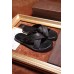 GUCCI CLASSICAL STYLE CALFSKIN SLIPPER FOR MEN/BLACK(AD-731104)