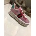 Gucci Crystals Platform Web Ace Sneakers 505995 Grid Pink 2017