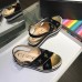 Gucci Embroidered velvet crossover platform sandal ‎505333 Black velvet 2018