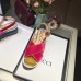 Gucci velvet crossover platform sandal ‎505333 Shocking pink 2018