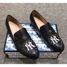 Gucci Men's Loafer with NY Yankees™ Patch ‎542118 Black 2018