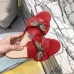 Gucci Leather Slides with Bow 524639 Red 2018