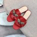 Gucci Leather Slides with Bow 524639 Red 2018