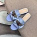 Gucci Leather Slides with Bow 524639 Blue 2018