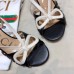 Gucci Heel 8.5cm Cut-out Bow Leather Sandals Black/White 2019