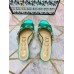 Gucci Lyric GG Crystal Embellished Heel Moire Mules Green 2019