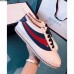 Gucci Falacer Patent Sneaker With Web White 2018