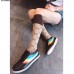 Gucci Falacer Patent Sneaker With Web Black/Rainbow 2018