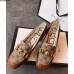 Gucci Python Leather And GG Supreme Mid-heel Pump 498882 Brown 2018