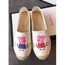 Gucci Logo Peppa Pig Canvas Espadrille White 2018