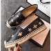 Gucci Star and Bee Embroidered Espadrille Black