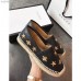 Gucci Star and Bee Embroidered Espadrille Black