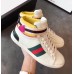 Gucci High-top Sneaker with Sylvie Web White/Yellow 2018