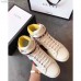 Gucci High-top Sneaker with Sylvie Web White/Yellow 2018