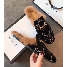 Gucci Princetown GG Velvet Slipper 448657 Black 2018