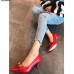 Gucci Leather Heel 7cm Mid-Heel Pumps With Bow 496641 Red 2018