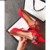 Gucci Leather Heel 7cm Mid-Heel Pumps With Bow 496641 Red 2018