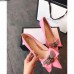 Gucci Leather Heel 7cm Mid-Heel Pumps With Bow 496641 Pink 2018