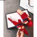 Gucci Velvet Slipper With Sylvie Bow 496561 Hibiscus Red 2018