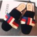 Gucci Velvet Slipper With Sylvie Bow 496561 Black 2018