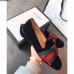 Gucci Velvet Embroidered Slipper With Ballet Flats 505283 Black 2018