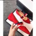 Gucci Velvet Ballet Flat With Sylvie Bow 474469 Red 2017