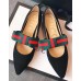 Gucci Velvet Ballet Flat With Sylvie Bow 474469 Black 2017