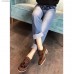 Gucci Suede and GG Velvet Mid-heel Shoe 498106 Brown 2018