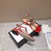 Gucci Crystal GG Glass Pearl On Heel Thong Sandals Red 2017