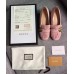 Gucci double G Suede mid-heel pump 2016 fall/winter light pink(GD4012-721301)