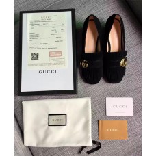 Gucci double G Suede mid-heel pump 2016 fall/winter black(GD4012-721304)