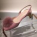 Gucci Pink Pompom Mink Fur Pumps