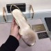 Gucci grey Pompom Mink Fur Pumps