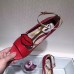 Gucci Red mouth embroidered leather pump 431027