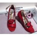 Gucci Red mouth embroidered leather pump 431027