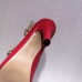 Gucci Red mouth embroidered leather pump 431027