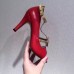 Gucci Red mouth embroidered leather pump 431027